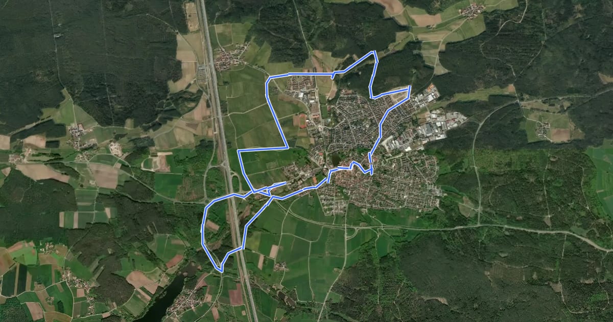 Маршрут Drahtzieherweg westliche Schleife на спутниковом снимке