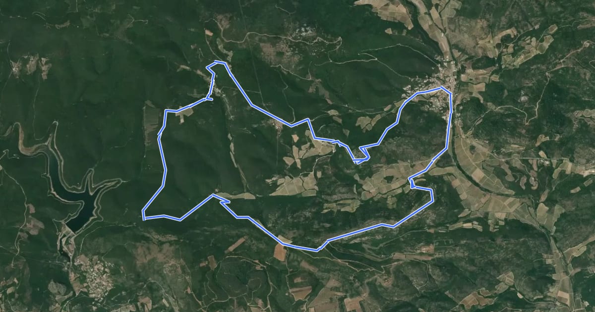 Маршрут Drailles des Crozes на спутниковом снимке