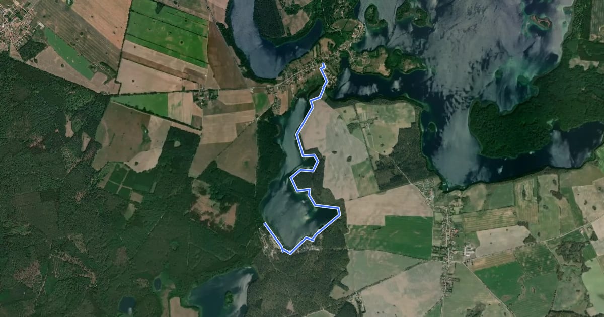 Маршрут Dreetzsee-Ostuferweg на спутниковом снимке