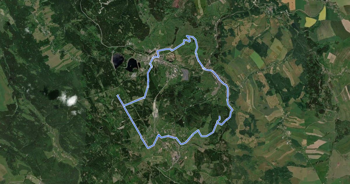 Маршрут Drei-Berge-Tour на спутниковом снимке