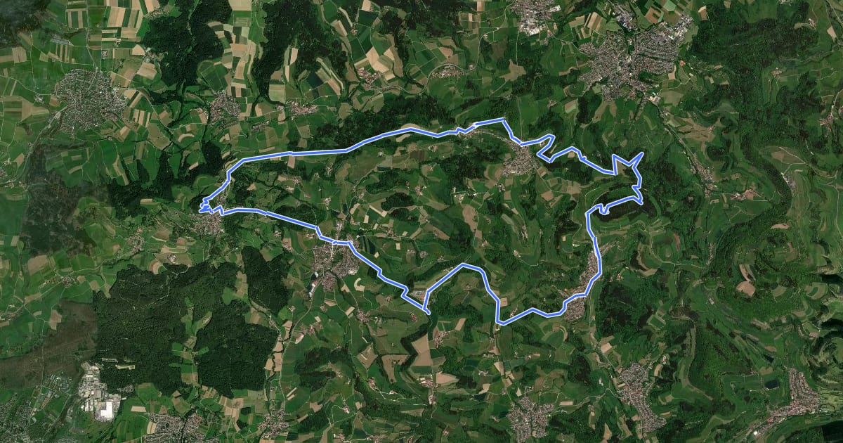 Маршрут Drei-Kaiserberge-Tour на спутниковом снимке