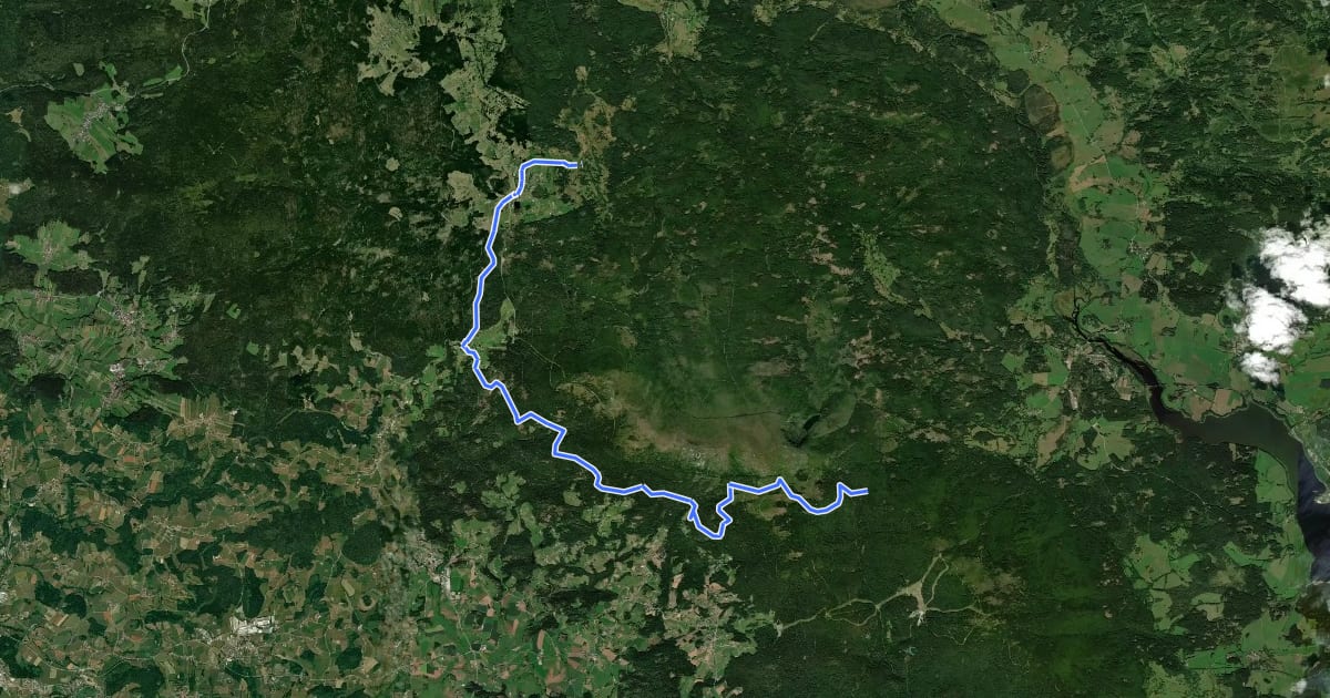Маршрут Drei-Länder-Radweg на спутниковом снимке