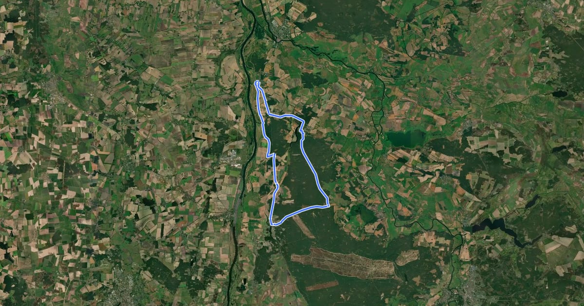 Маршрут Drei Seen Route на спутниковом снимке