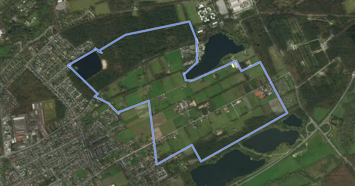 Маршрут Drei-Seen-Weg in Paderborn-Schloß Neuhaus на спутниковом снимке