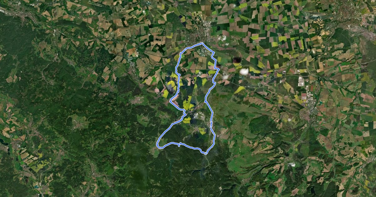Маршрут Drei-Städte-Tour на спутниковом снимке