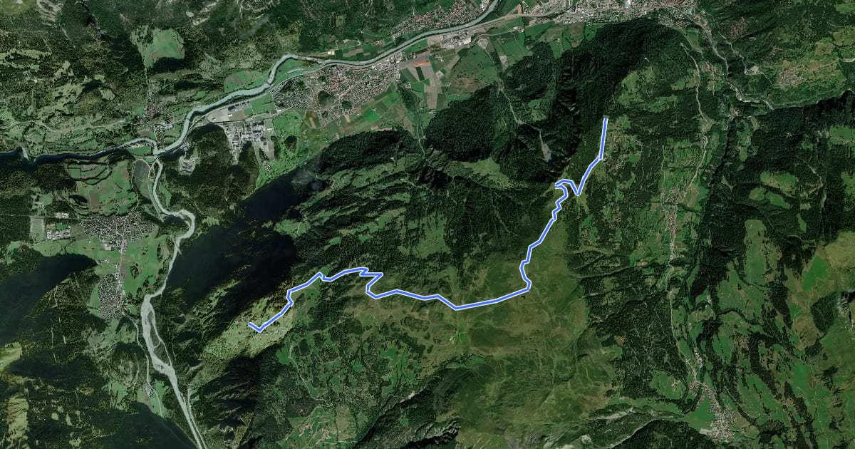 Маршрут Dreibündenstein Panoramaweg на спутниковом снимке