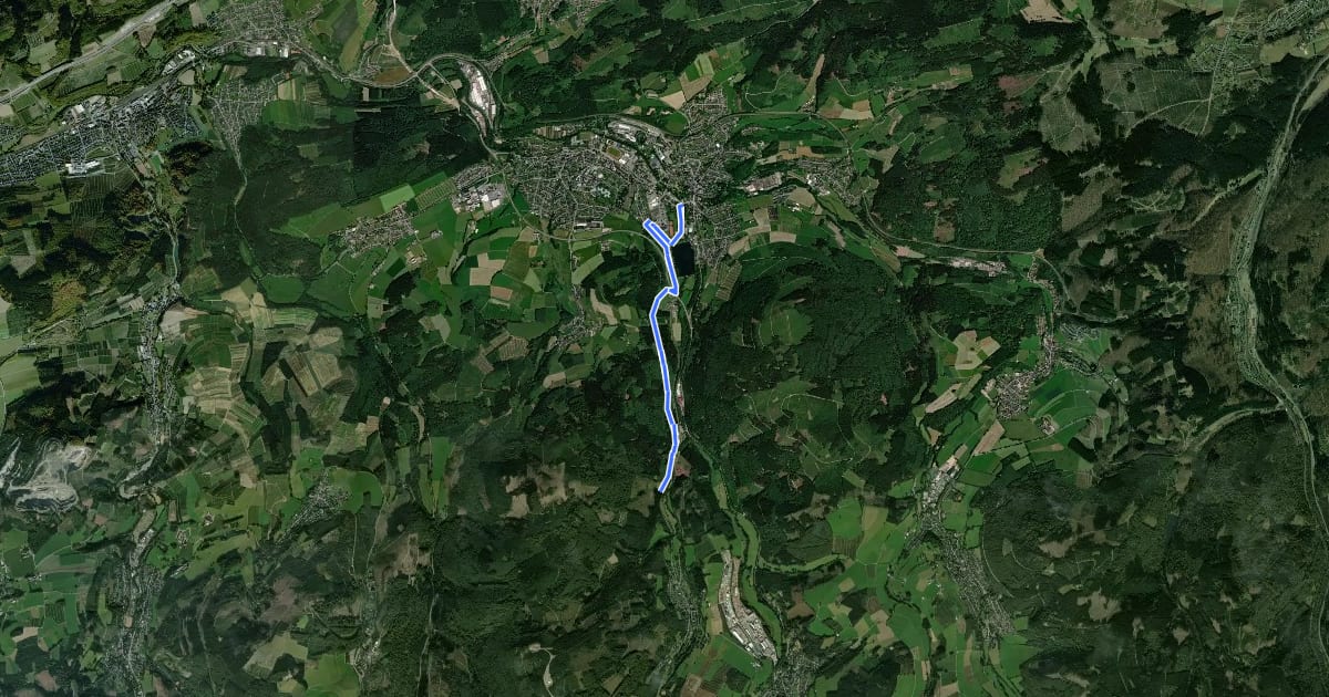 Маршрут Dreieck Olsberg - Wulemringhausen на спутниковом снимке