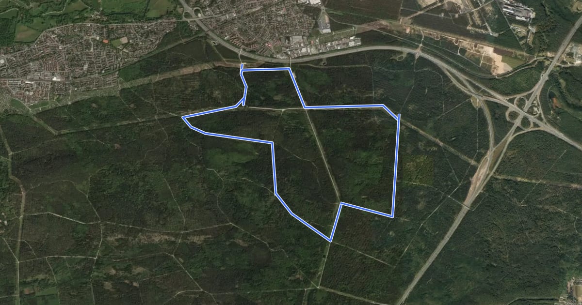Маршрут Dreihöhen Trail на спутниковом снимке