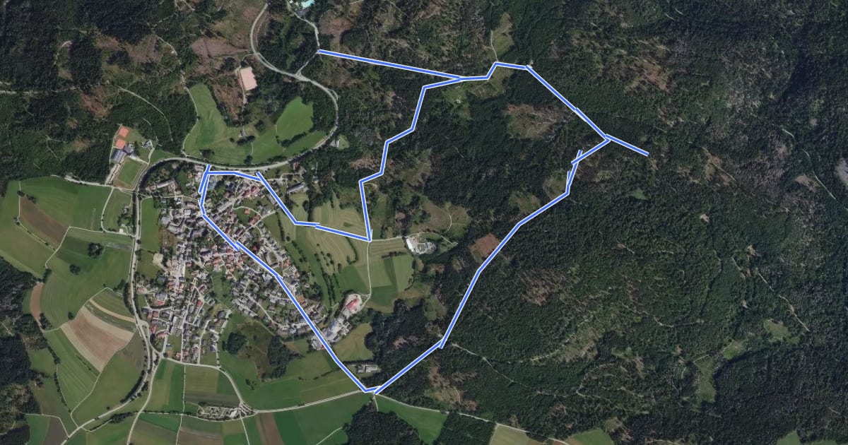 Маршрут Dreihäusleweiher-Tour на спутниковом снимке