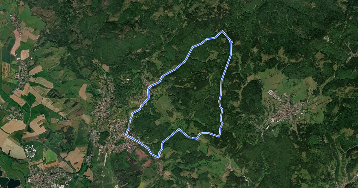 Маршрут Dreiherrnsteinrunde на спутниковом снимке