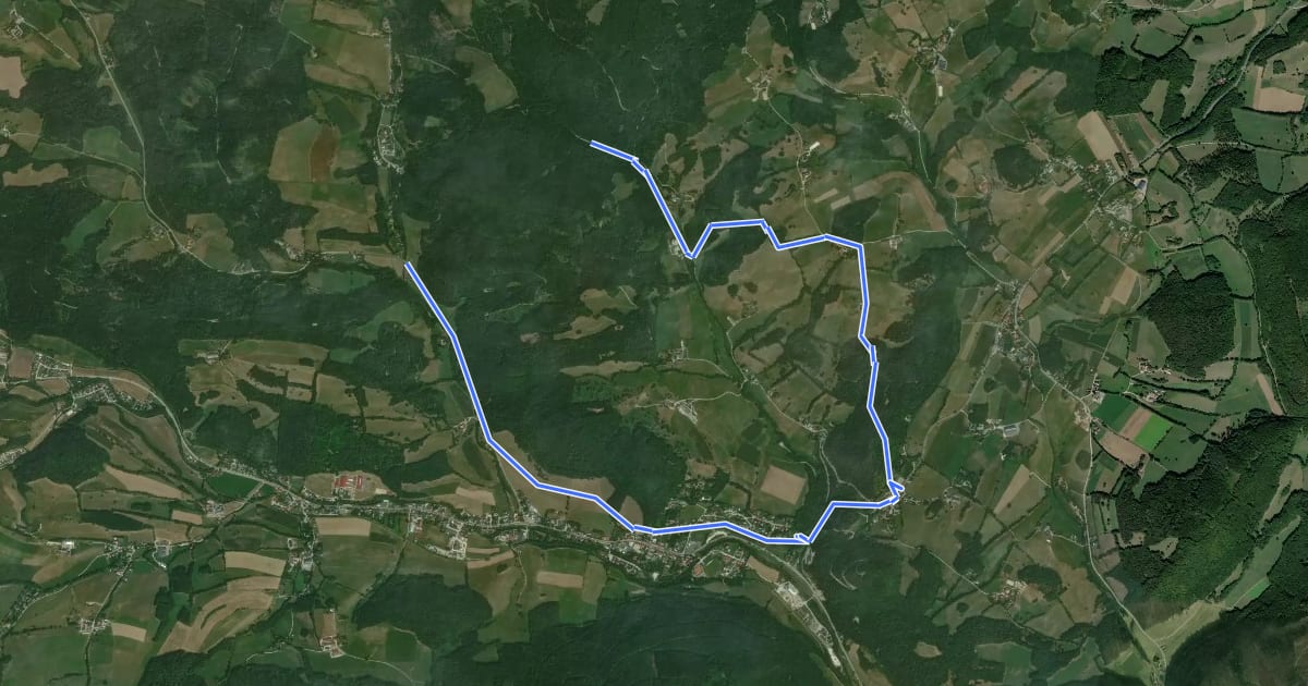 Маршрут Dreikirchen Rundwanderweg (Hafnerberg) на спутниковом снимке