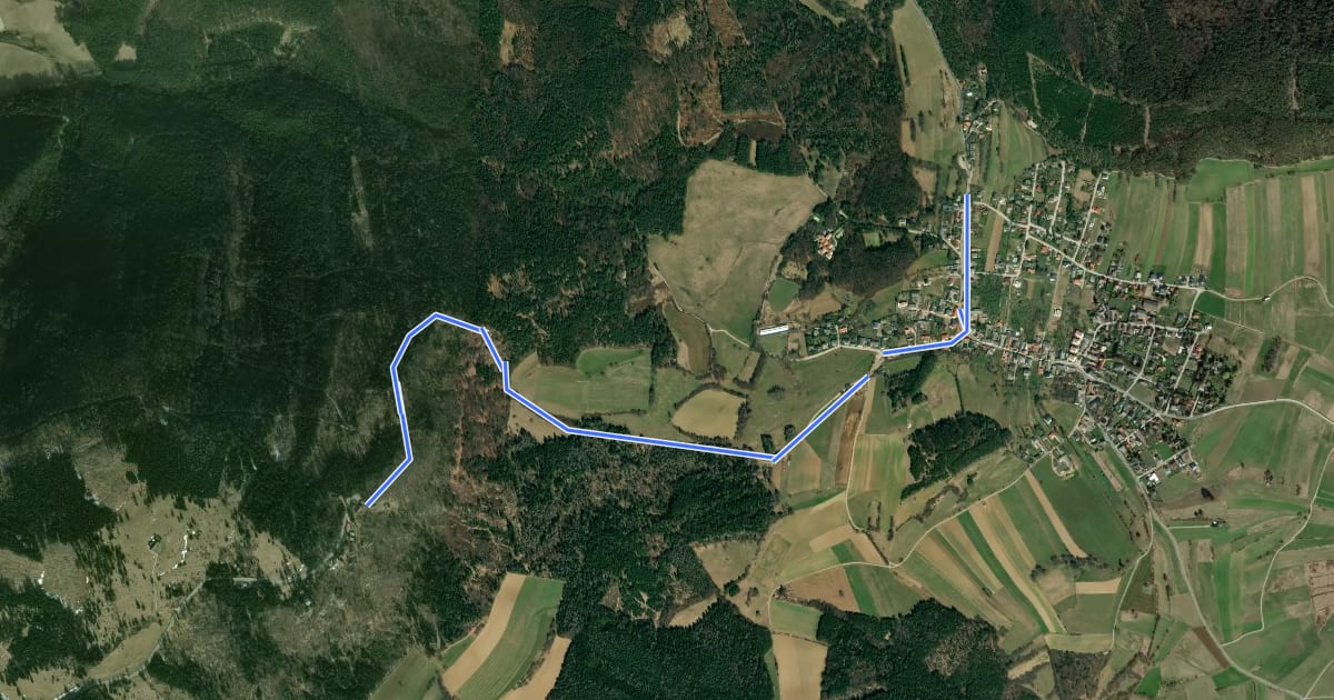Маршрут Dreistetten - Herrgottschnitzerhütte на спутниковом снимке