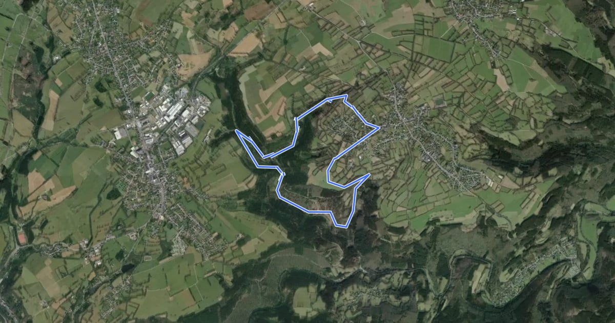 Маршрут Dreitälerweg на спутниковом снимке