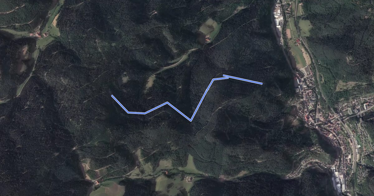 Маршрут Dreitälerweg - Europakurve на спутниковом снимке