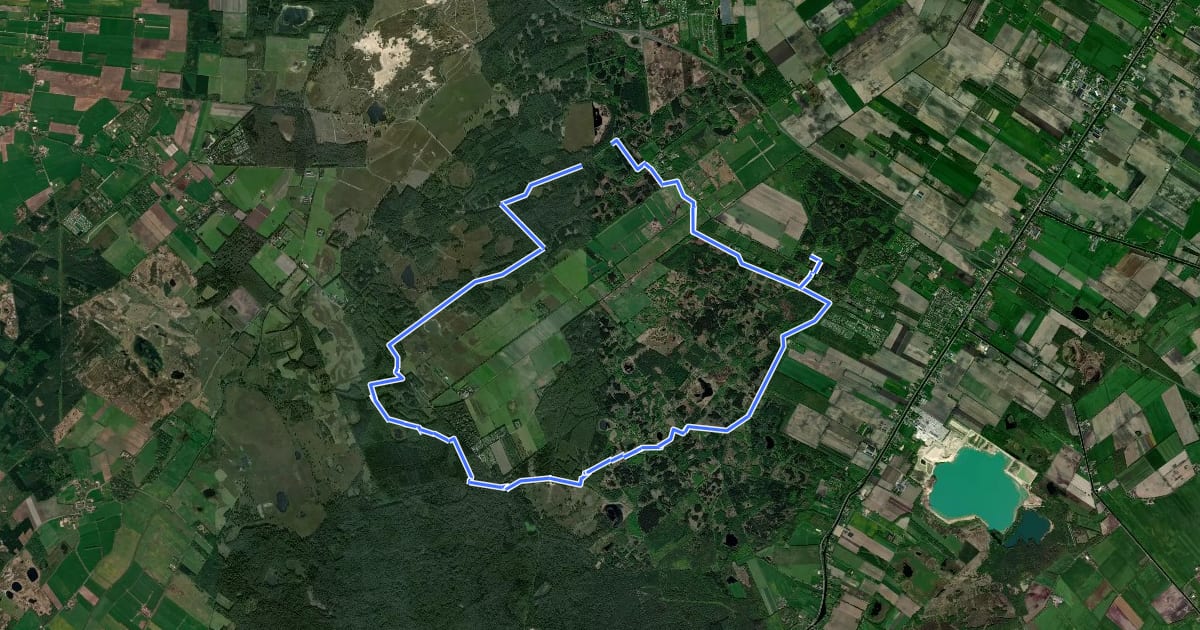 Маршрут Drents-Friese Wold Dagroute Oranje на спутниковом снимке