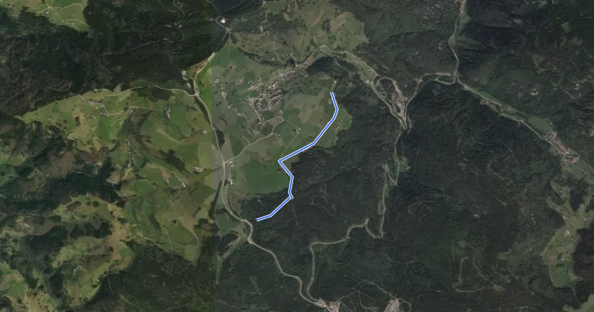 Маршрут Drescherhof - Kohlwald на спутниковом снимке