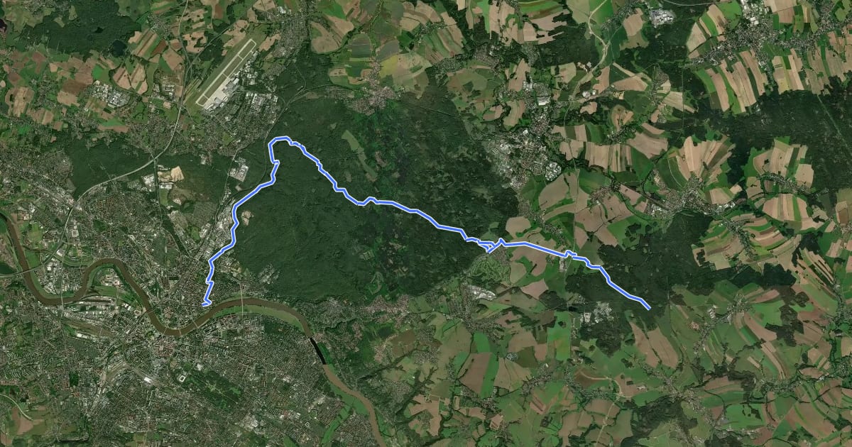 Маршрут Dresden - Karswald на спутниковом снимке