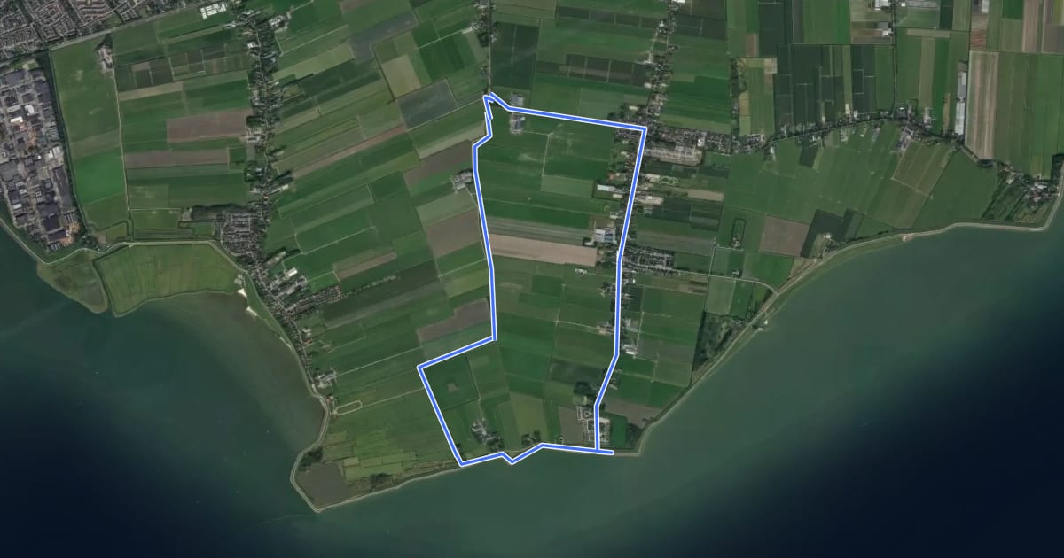 Маршрут Driebanroute на спутниковом снимке