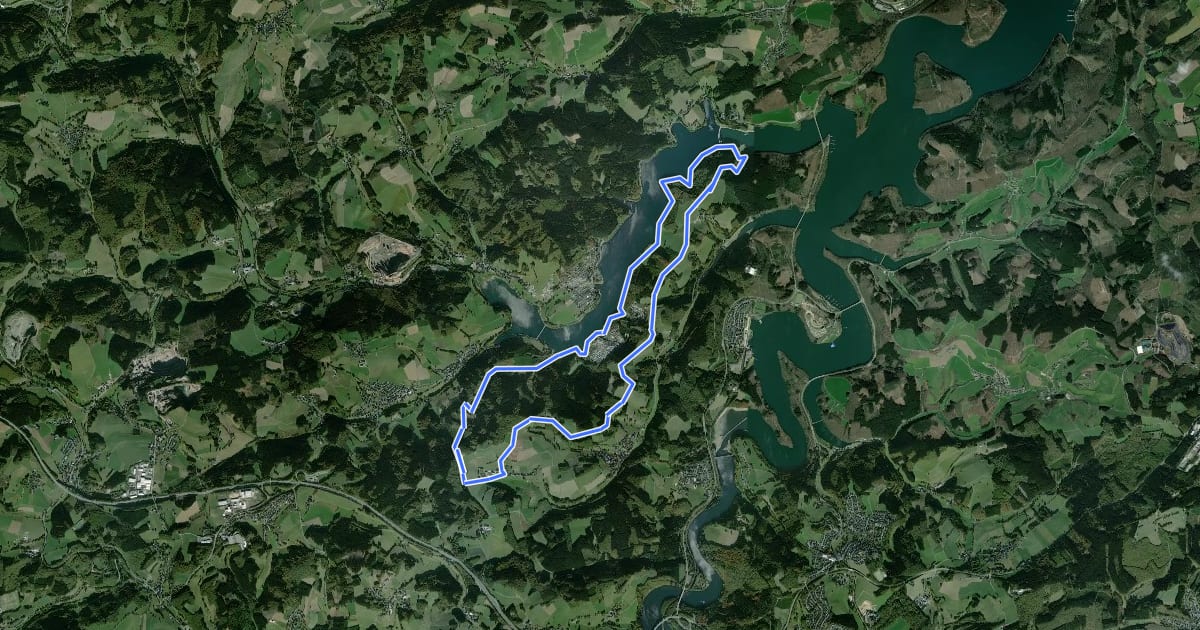 Маршрут Drolshagen Rundweg A1 (Kalberschnacke) на спутниковом снимке