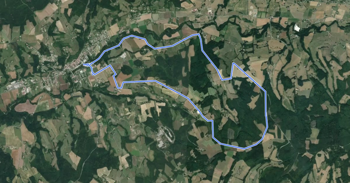 Маршрут Drome VTT n°1 (VERT) на спутниковом снимке