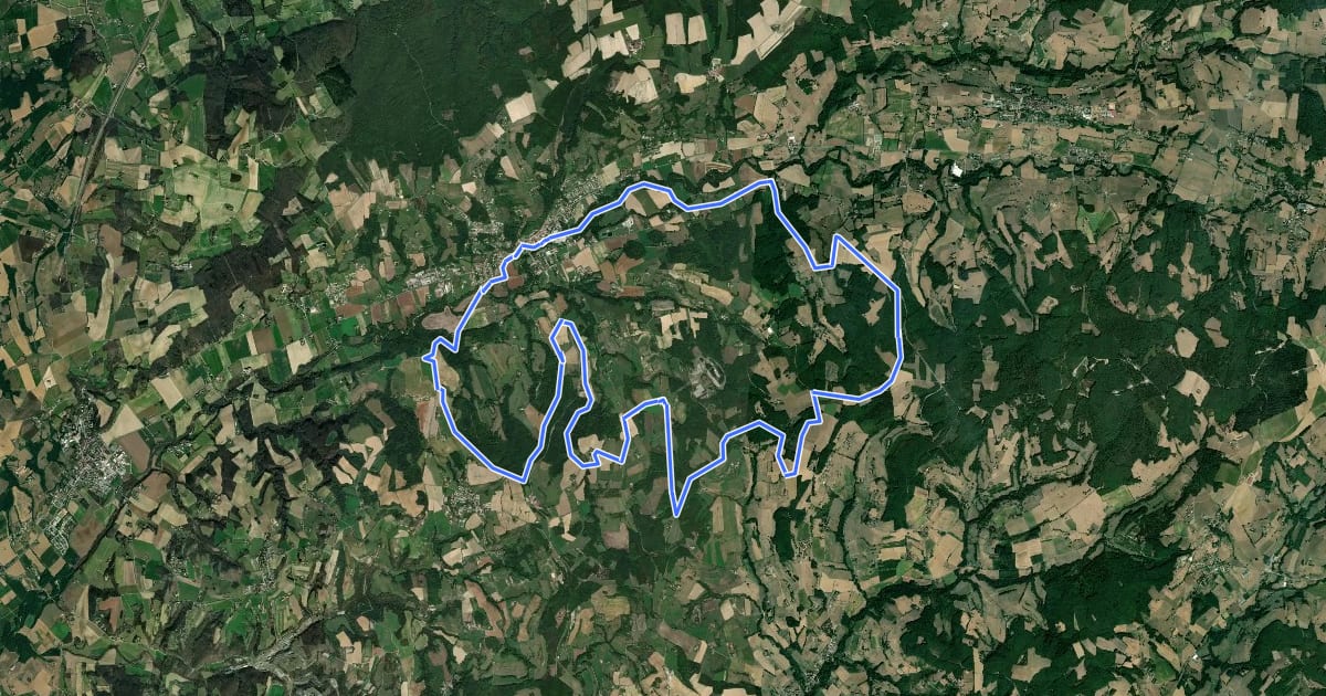 Маршрут Drome VTT n°2 (ROUGE) на спутниковом снимке