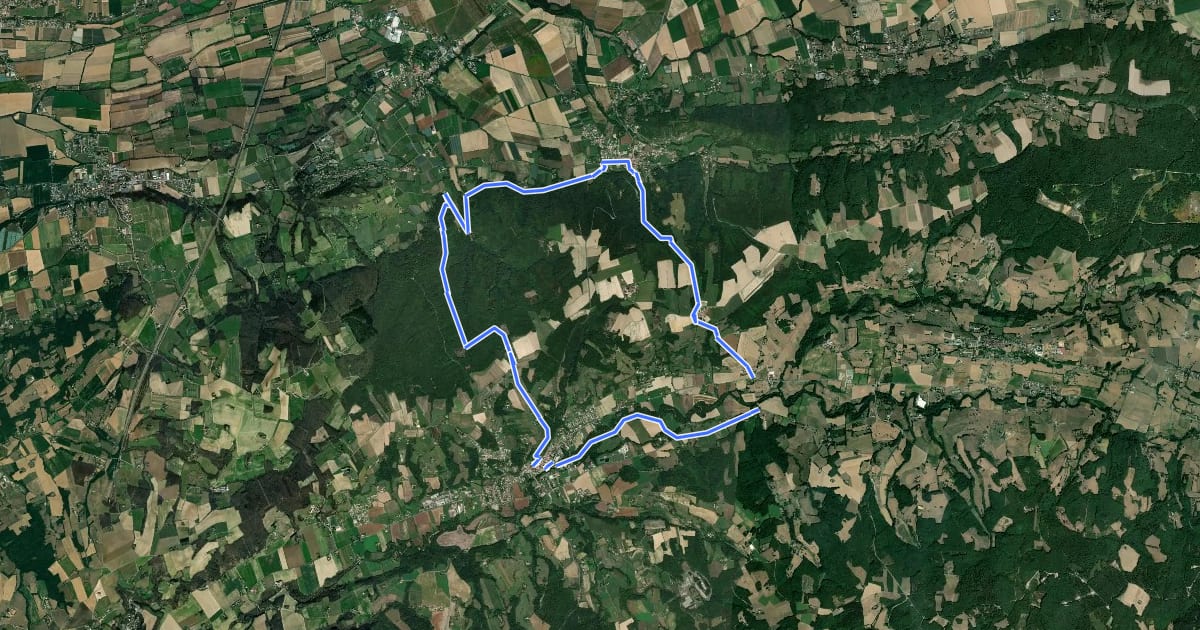 Маршрут Drome VTT N°5 (BLEU) на спутниковом снимке
