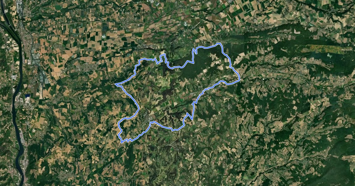 Маршрут Drome VTT n°6 (NOIR) на спутниковом снимке