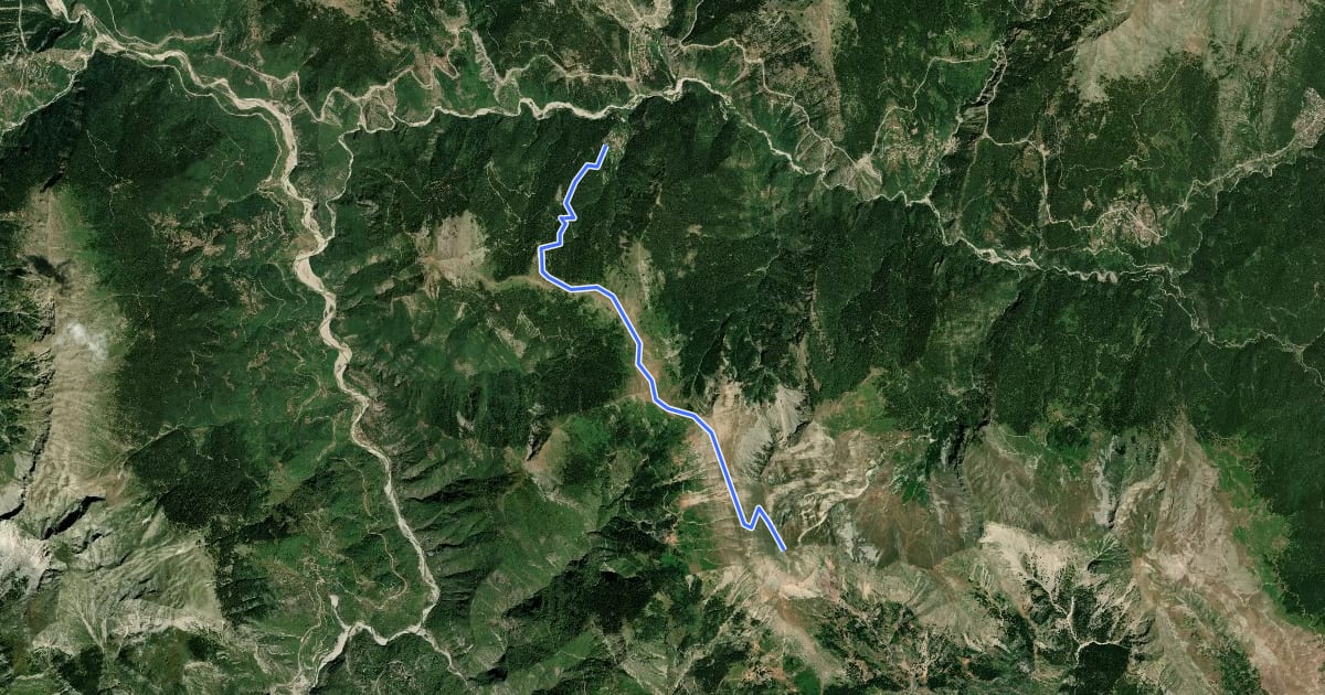Маршрут Drosochori Avgo Trail на спутниковом снимке