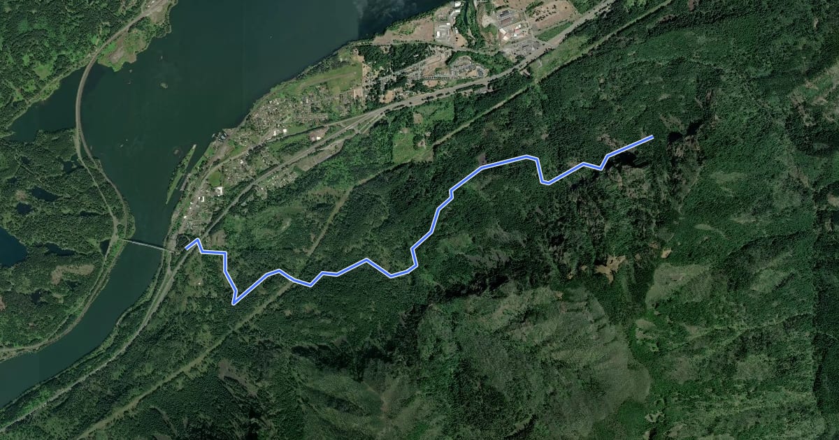 Маршрут Dry Creek Falls Hike на спутниковом снимке