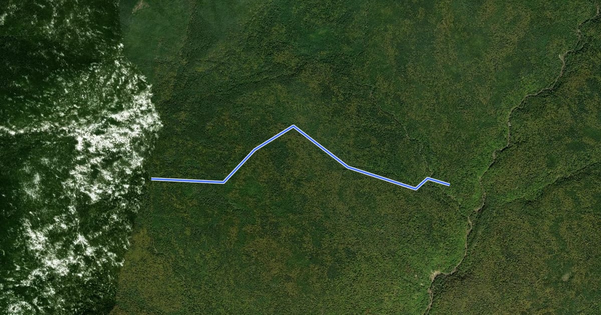 Маршрут Dry River Cutoff на спутниковом снимке