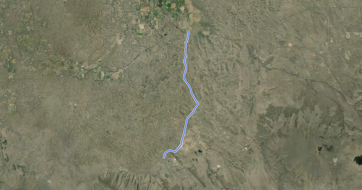 Маршрут Dry River Trail на спутниковом снимке