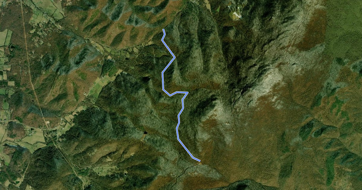 Маршрут Dry Run Fire Road на спутниковом снимке