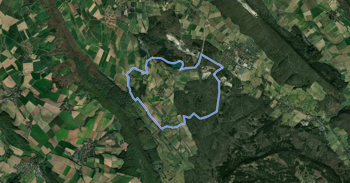 Маршрут DU 5 Wiesenweg Fölziehausen на спутниковом снимке