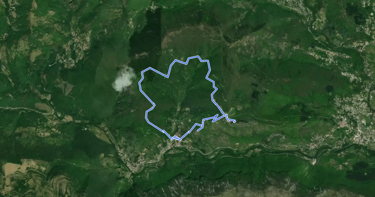 Маршрут Du Bosc au valat de Merlason на спутниковом снимке