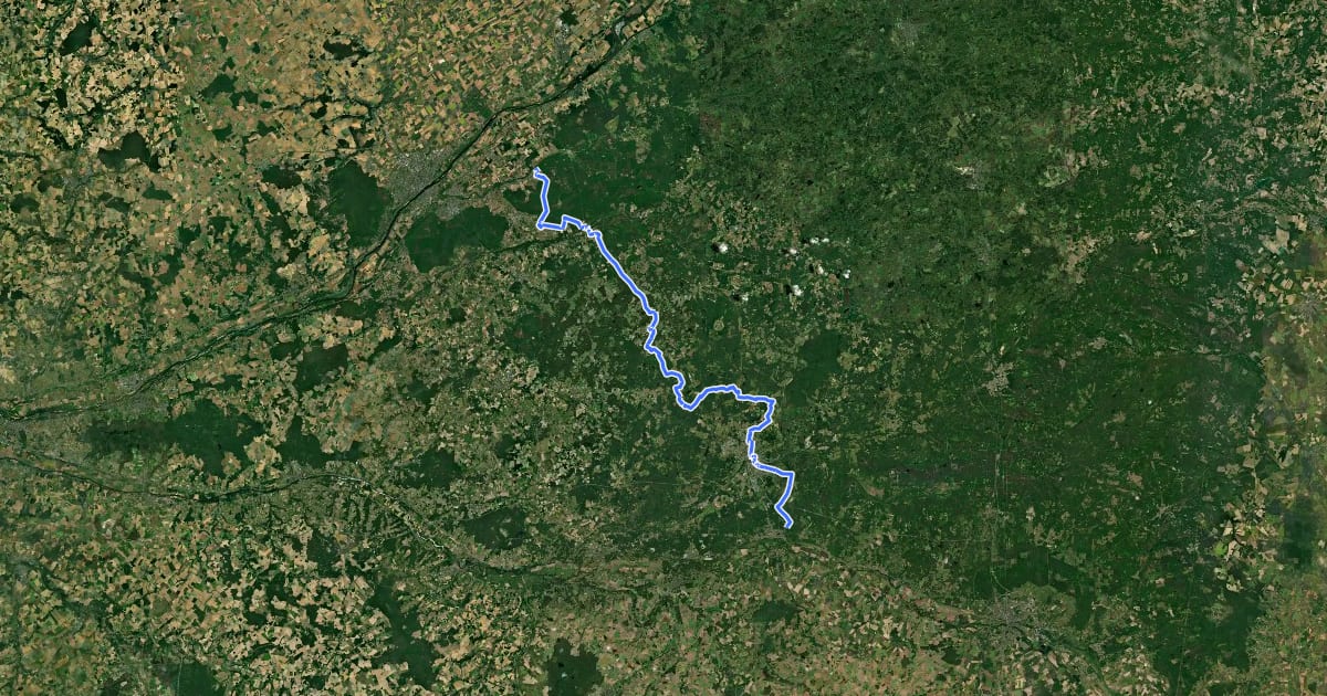 Маршрут Du Cher à La Loire на спутниковом снимке