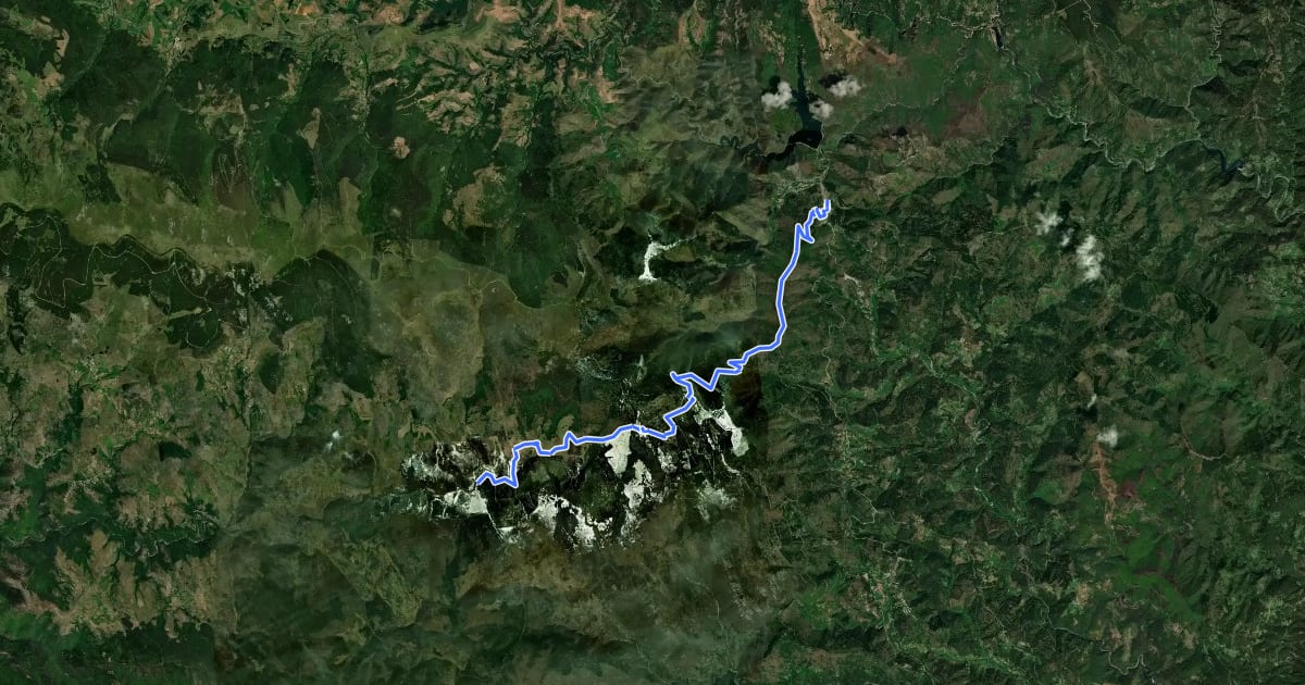 Маршрут Du Col du Bez à Barre-des-Cévennes (02) на спутниковом снимке