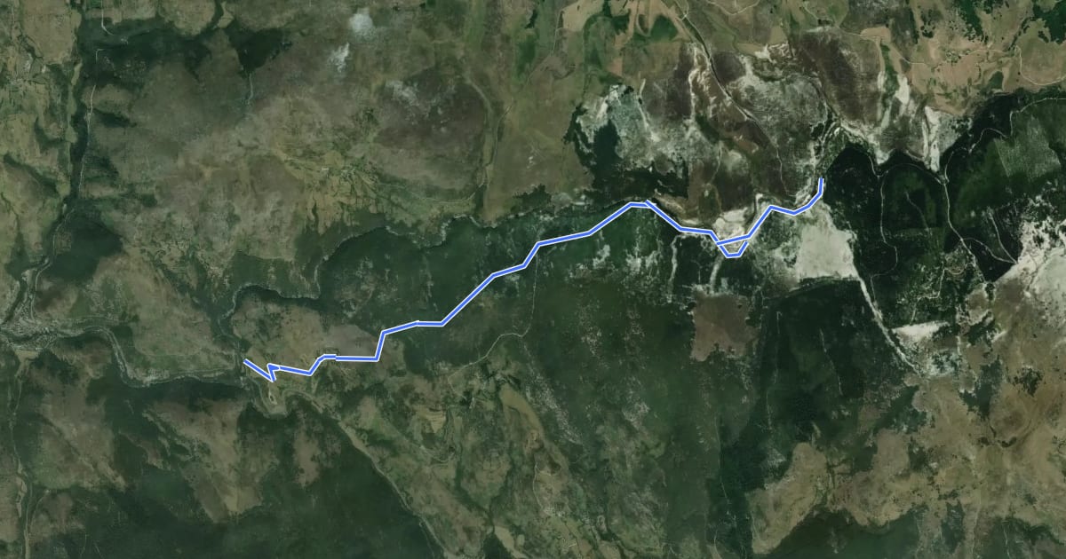 Маршрут Du Col du Bez à Barre-des-Cévennes (03) на спутниковом снимке