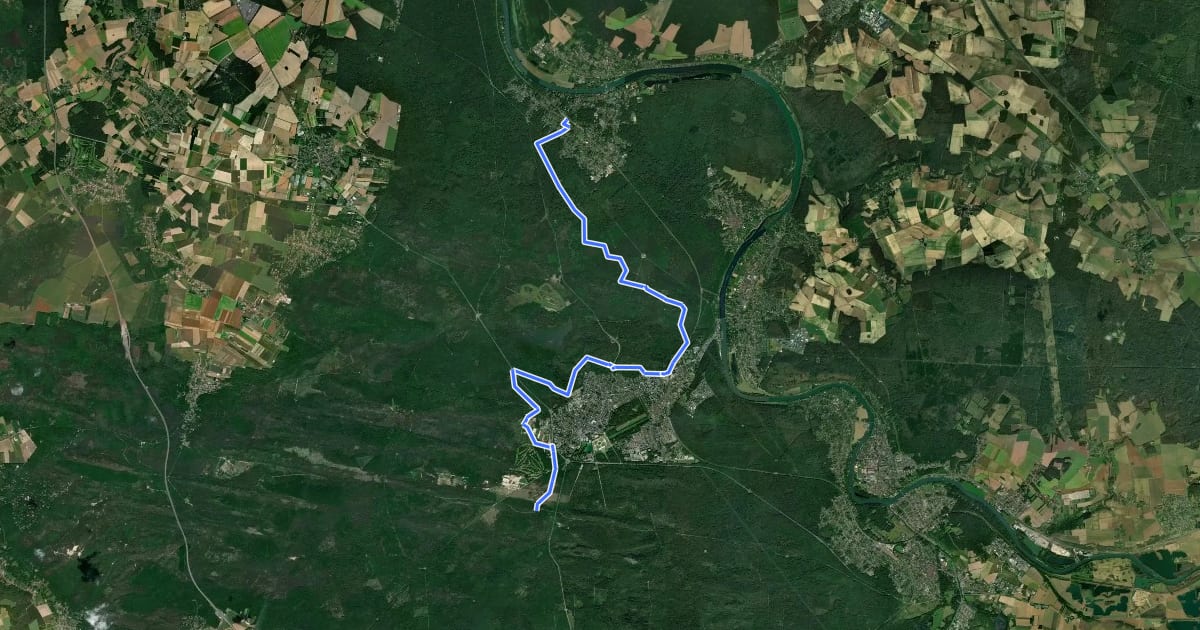 Маршрут Du Gâtinais au Morvan, Bois-le-Roi - Fontainebleau на спутниковом снимке