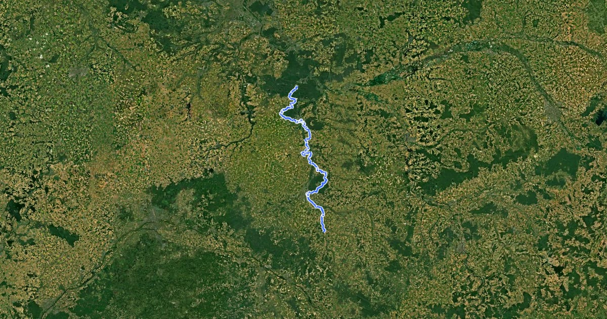 Маршрут Du Gâtinais au Morvan, Fontainebleau - Montbouy на спутниковом снимке
