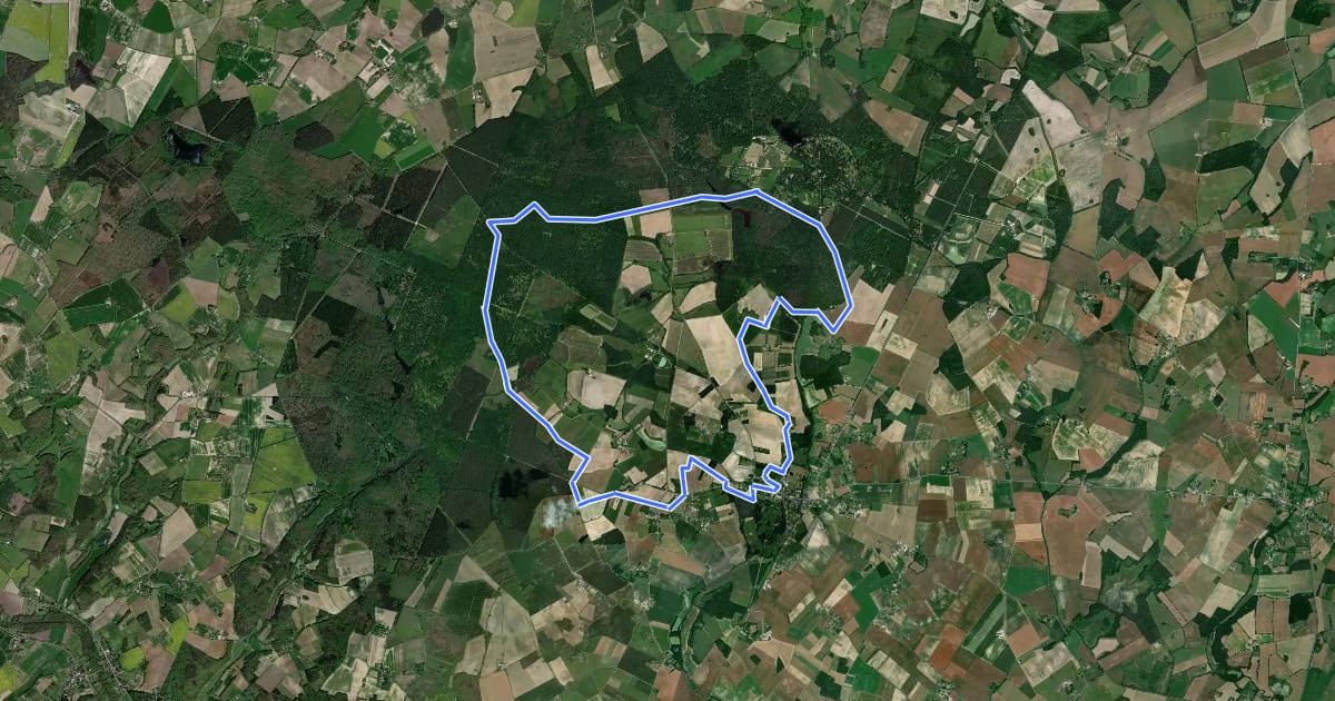 Маршрут Du parc à la forêt на спутниковом снимке