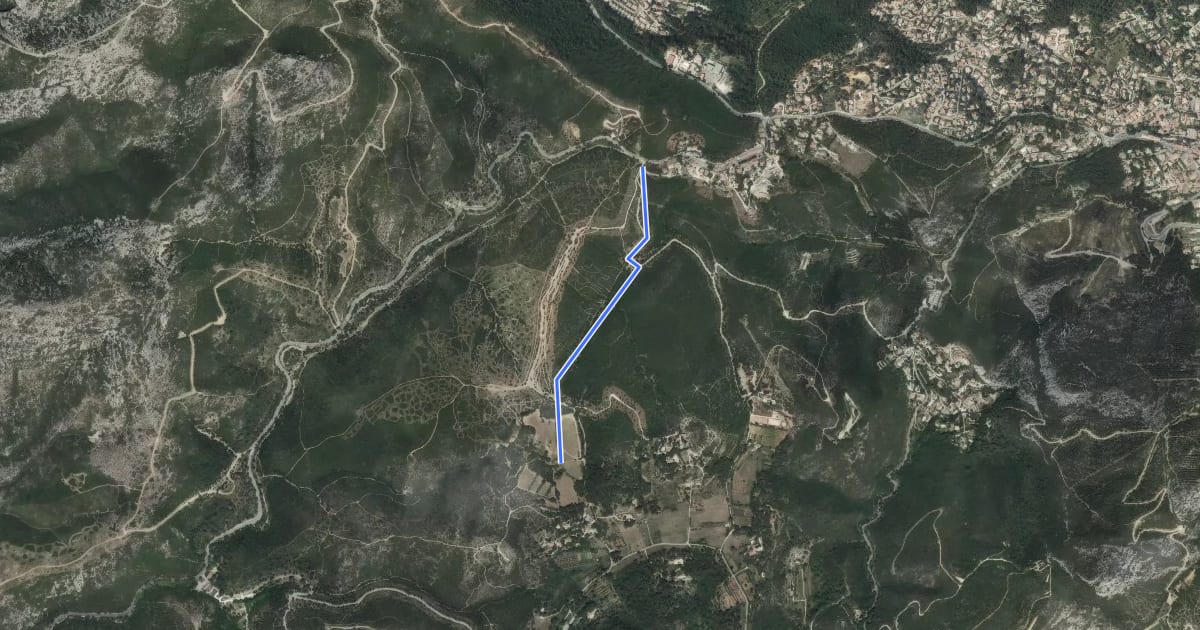 Маршрут Du poteau GB 72 au poteau GB 73 на спутниковом снимке