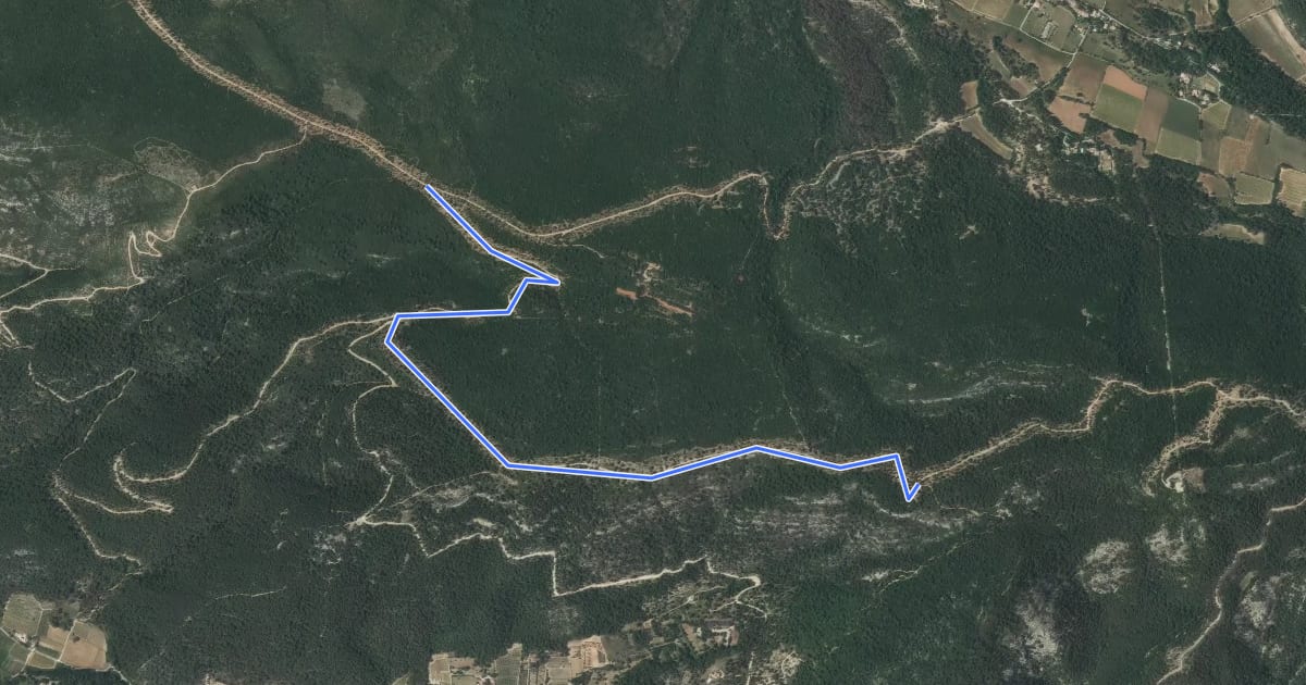 Маршрут Du poteau RE 09 au poteau RE 10 на спутниковом снимке
