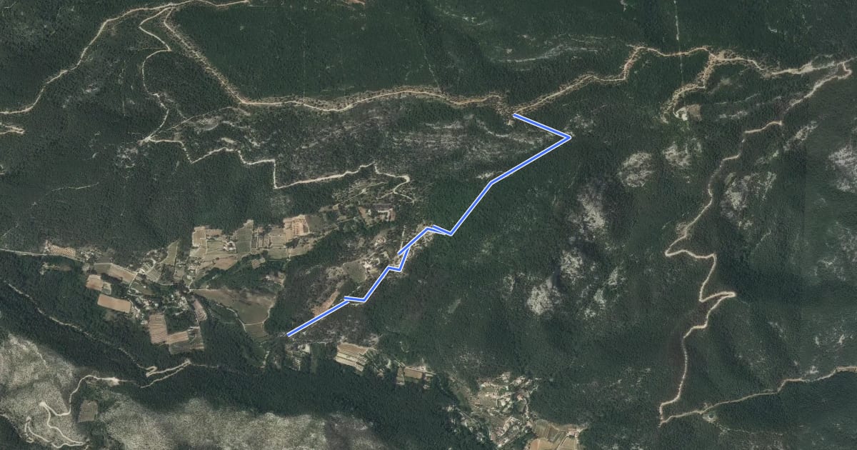 Маршрут Du poteau RE 10 au poteau RE 24 на спутниковом снимке