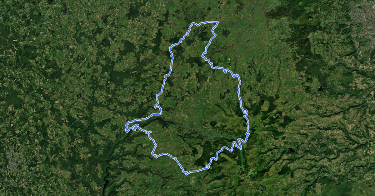 Маршрут Du Sancy aux Combrailles - Cyclo на спутниковом снимке