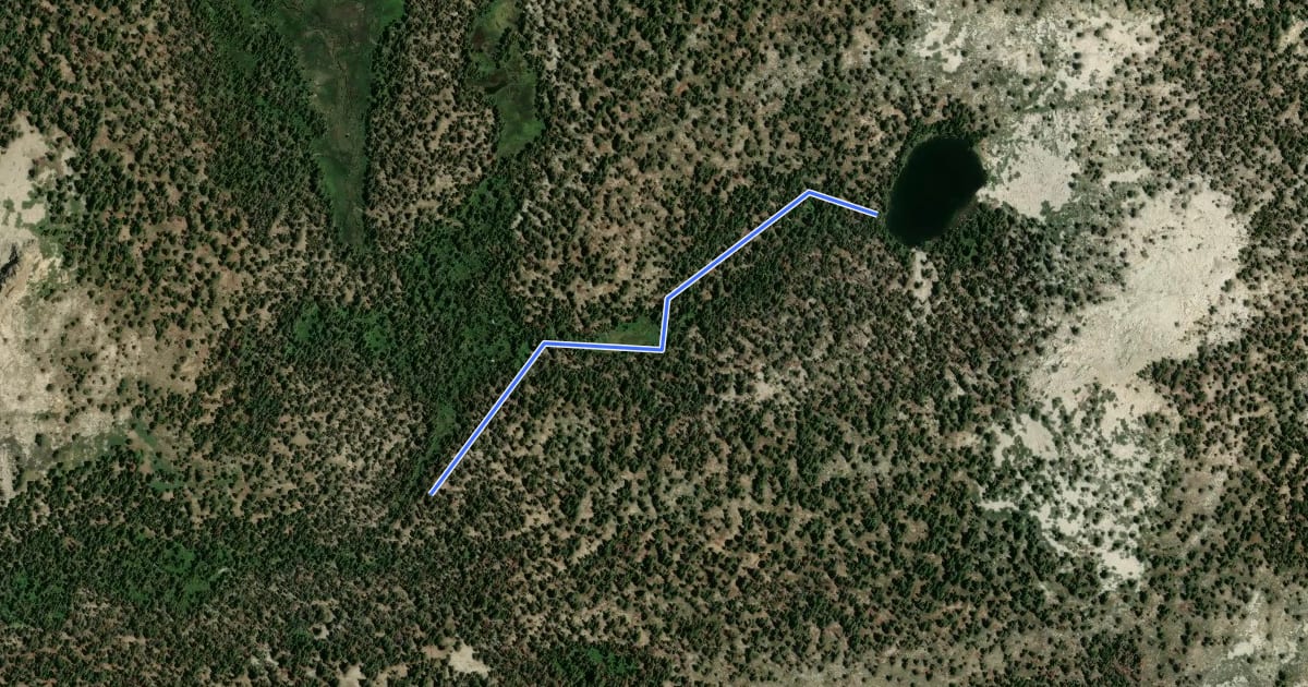 Маршрут Duck Lake Trail на спутниковом снимке