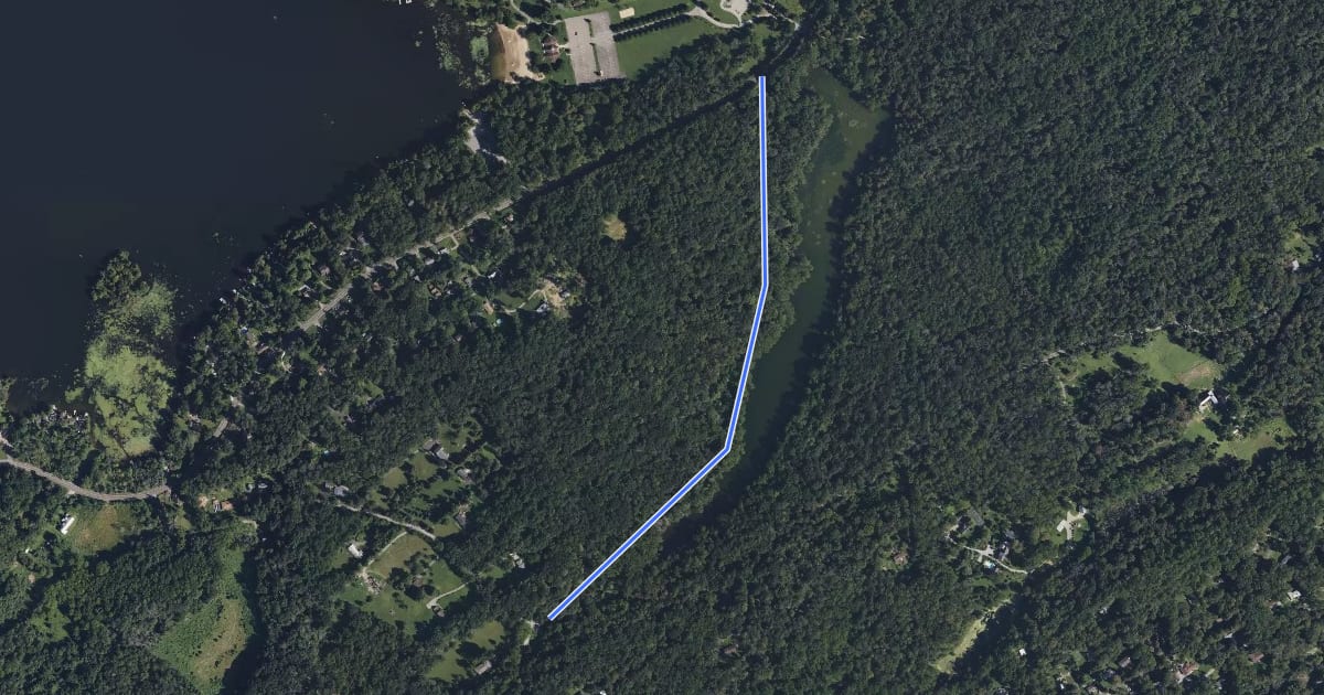 Маршрут Duck Pond Trail на спутниковом снимке
