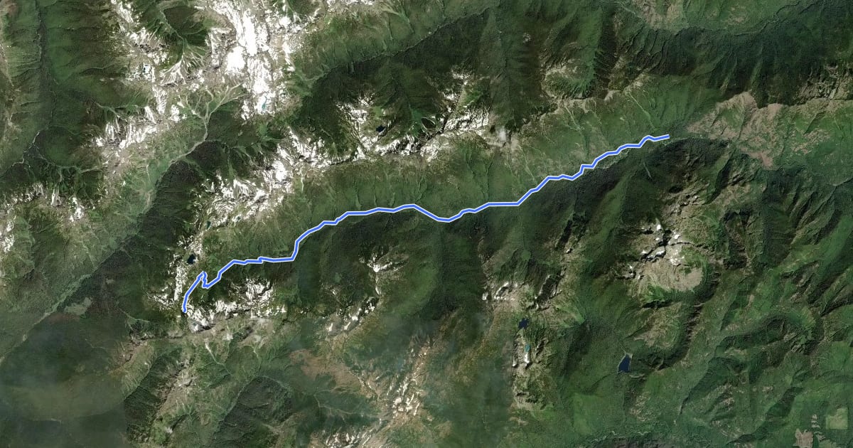 Маршрут Duckabush River Trail на спутниковом снимке