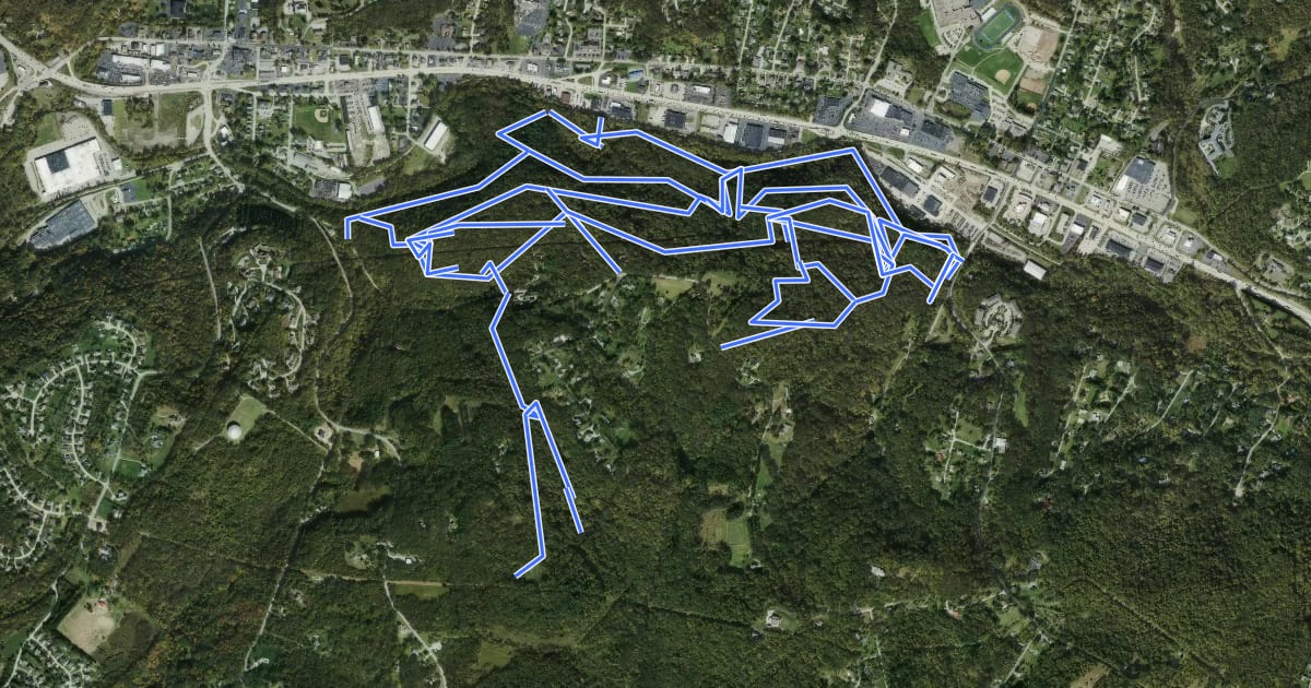 Маршрут Duff Park Murrysville Hiking на спутниковом снимке
