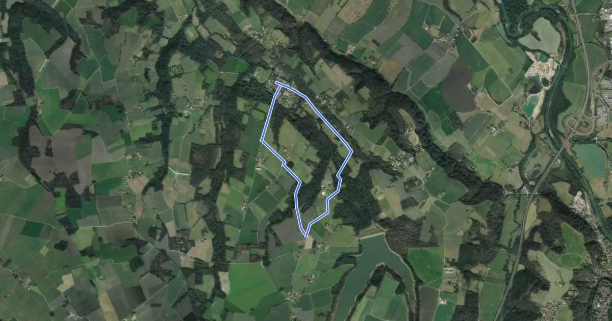 Маршрут Duhort-Bachen - Circuit des vallons du Lourden на спутниковом снимке