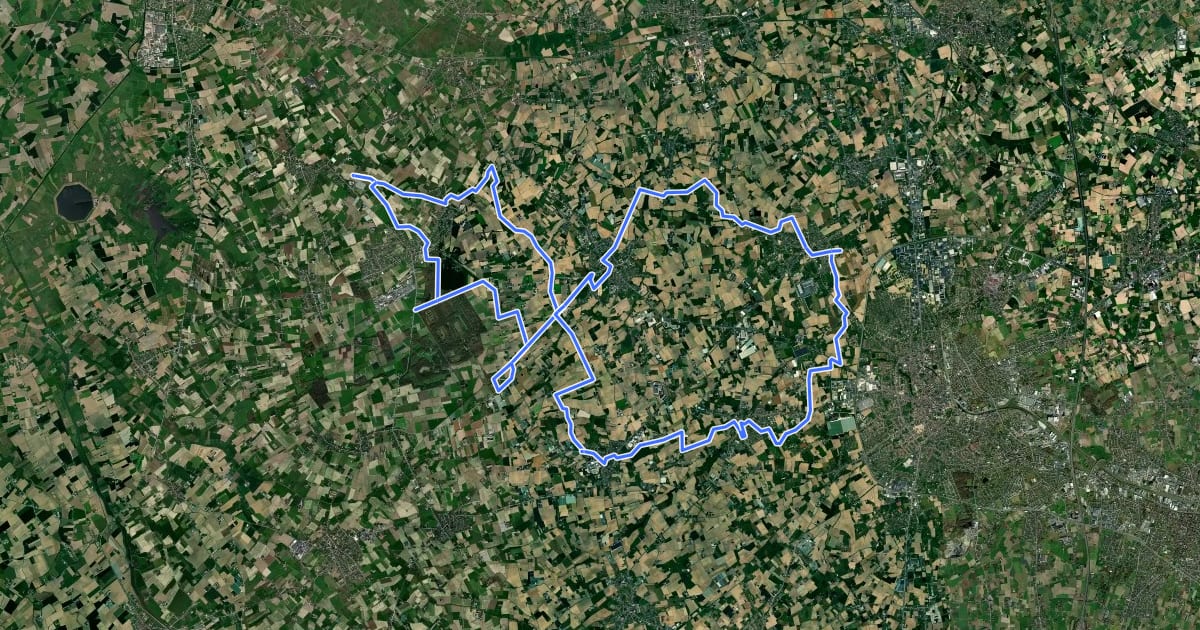Маршрут Duits hinterland route на спутниковом снимке